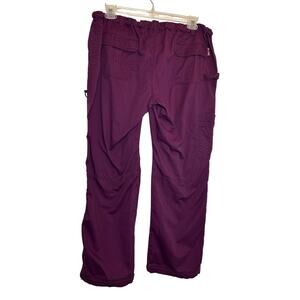 Kathy Peterson Purple Scrub Cargo Pants Size XL